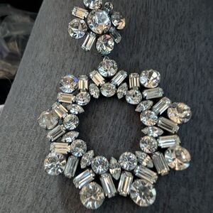 Elegant Silver Crystal Earrings